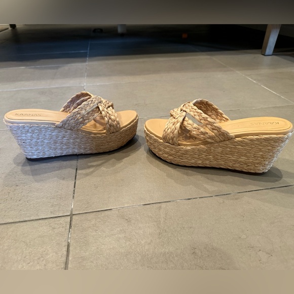 Kaanas X Shopbop Guadalupe criss cross raffia wedges - Picture 9 of 10